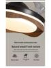 Chinese Style Silent Ceiling Fan with Light - Walnut Finish, Retro Design, High-End, Large Airflow for Bedroom or Restaurant.