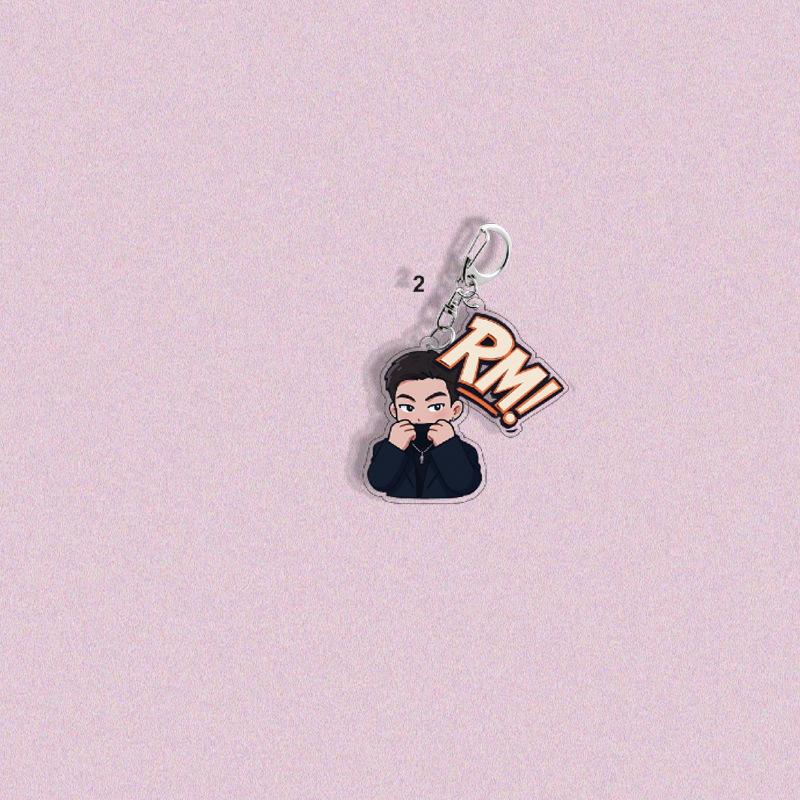 BTS Member Cartoon Character & Name Keychains, Celebrity Merchandise, Bag Charms, Fan Gifts