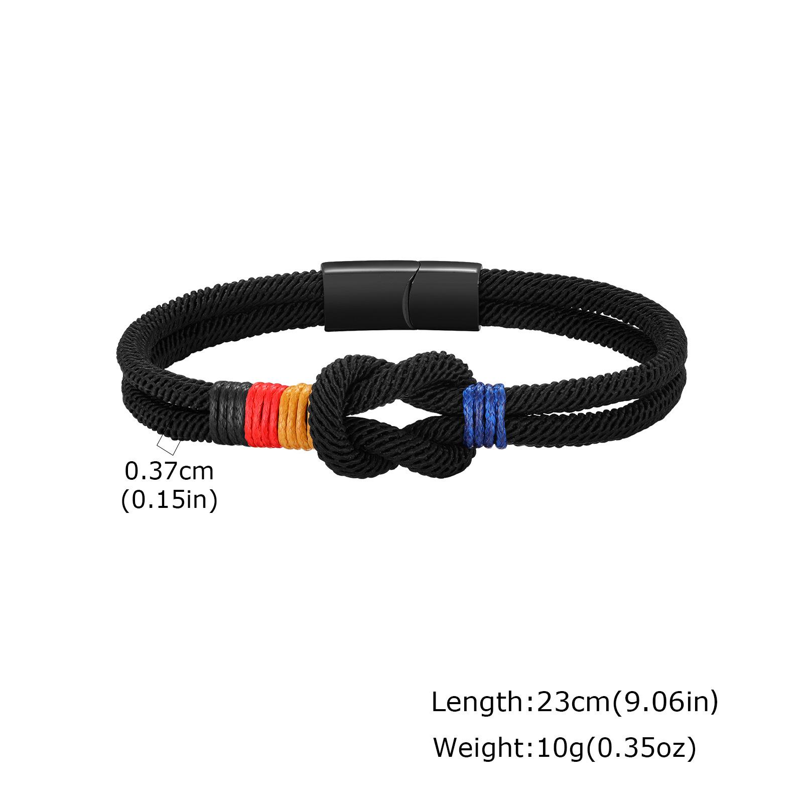 

Milan Rope Infinity Knot Stainless Steel Magnetic Buckle Bracelet in Royal Blue - Couple s Souvenir BL-818