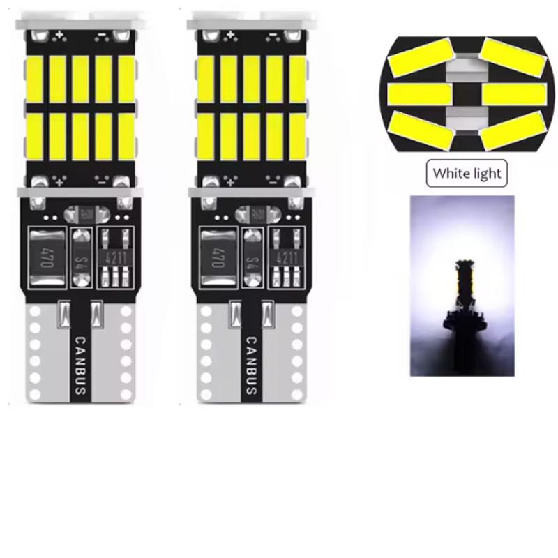 2pcs LED T10 W5W 4014 24/26SMD Bulbs Canbus No Error Interior Dome Lights High Power Auto Width Reading Lamp White Red Amber 12V
