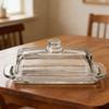 Glass   Dish with Lid Rectangular Multifunction Airtight Cov Ed   Tray Dishwash  Safe for Count Top Fridge Refrig Ator