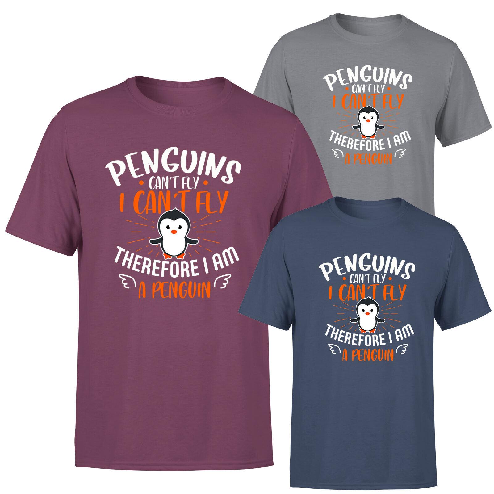 Penguins Cant Fly Threfore I Am A Penguins Funny Animal Mens Womens T Shirt Mens Womens Tees Top L