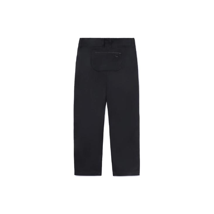 Li-Ning Themed Print Loose Straight-Leg Casual Long Pants Autumn Unisex Bottoms Black AKXR429-2
