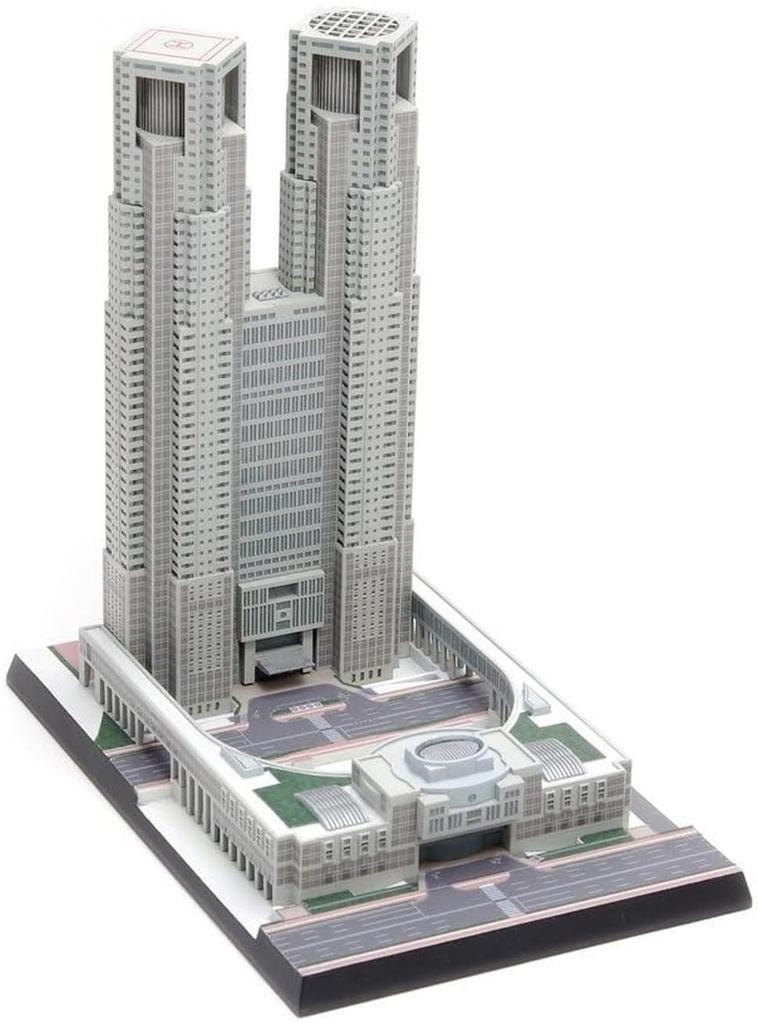 Wave 1/2000 Tokyo Metropolitan Government Building Snap-Fit Type Plastic Model Kit (No Glue Required) OG021