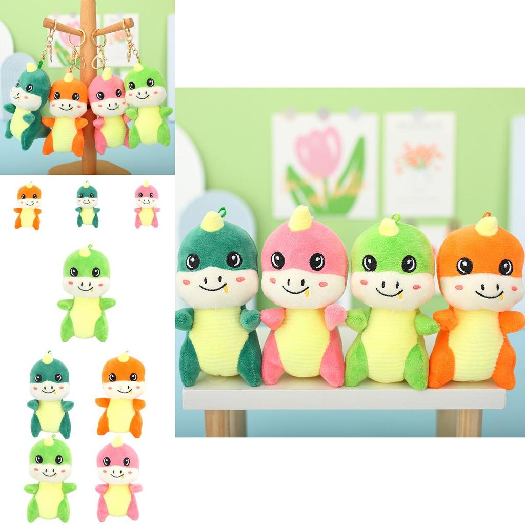 Cute Tiny Dinosaur Baby Plush Keychain Super Soft Crystal Velvet Stuffed