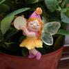 Harz Musikfee Figur Bunte Feen am Stiel Garten Miniatur Dekoration