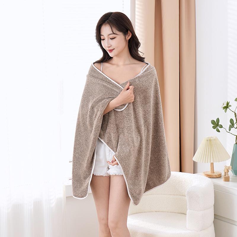 Soft Quick-Dry Coral Fleece Bath Towel - Absorbent, Large, Customizable Logo for Home & Salon