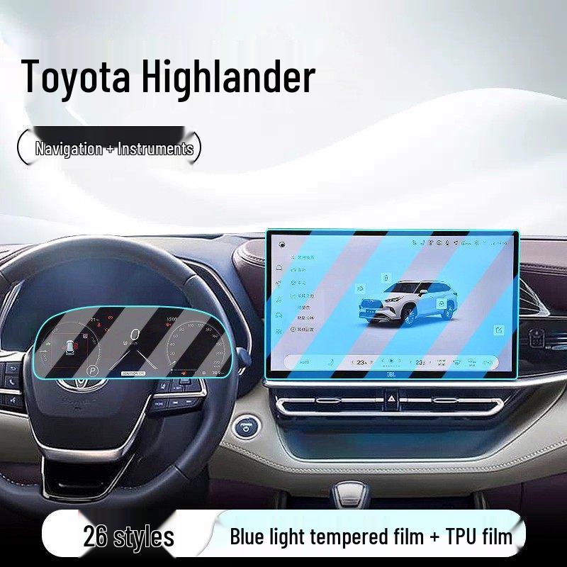 Toyota Highlander 2025 Center Console Navigation Screen Protector Tempered Film