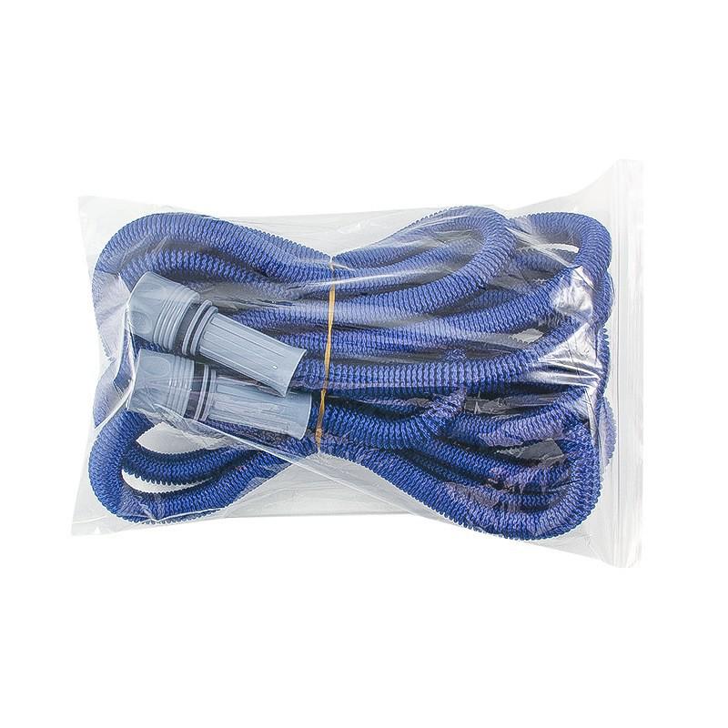 Copper-Plated Telescopic TPE Garden Water Hose for Car Wash, Expands 3x, Blue.