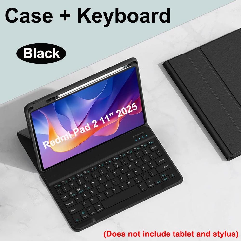 Case for Redmi Pad 2 11 Inch , Bluetooth Keyboard Case for Redmi Pad 2 11-Inch, Magnetic Keyboard Protective Cover