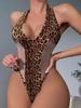 Women's Leopard Print Halter Neck Bodysuit – European & American Sexy Lingerie