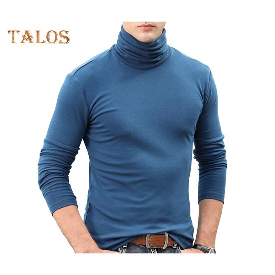 Top a strati da uomo a collo alto protegge il collo dal vento altamente elastico vestibilità slim tinta unita top pullover per sport viaggi ufficio abbigliamento quotidiano