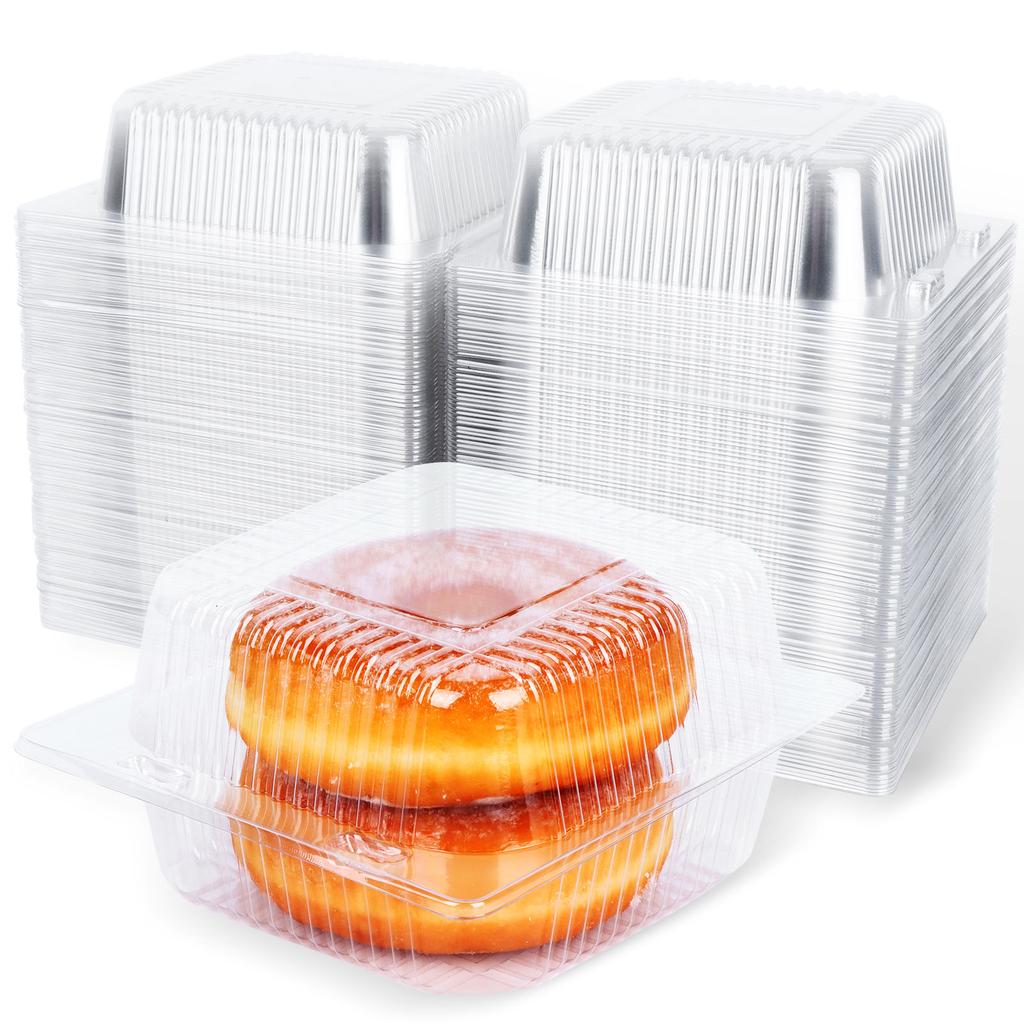 Clamshell Take Out Tray Plastic Hinged Food Containers Disposable Takeout Box