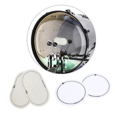 Trommelfellschutz für Trommelfelle Kick Pad 2 Stück Bass Drum Patches Percussion Instrument Zubehör Trommelfell Patches