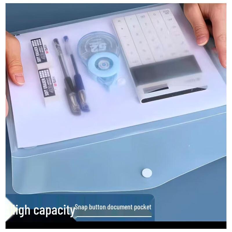 Kaooseen A4 Transparent Button Document Folder