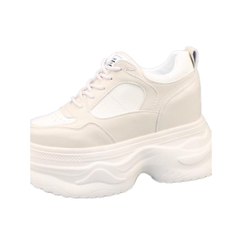 Fashion 12CM Cow Suede Genuine Leather Women Vulcanized Shoes Platform Wedge Skate Boarding High Brand Heels Casual Summer Shoes