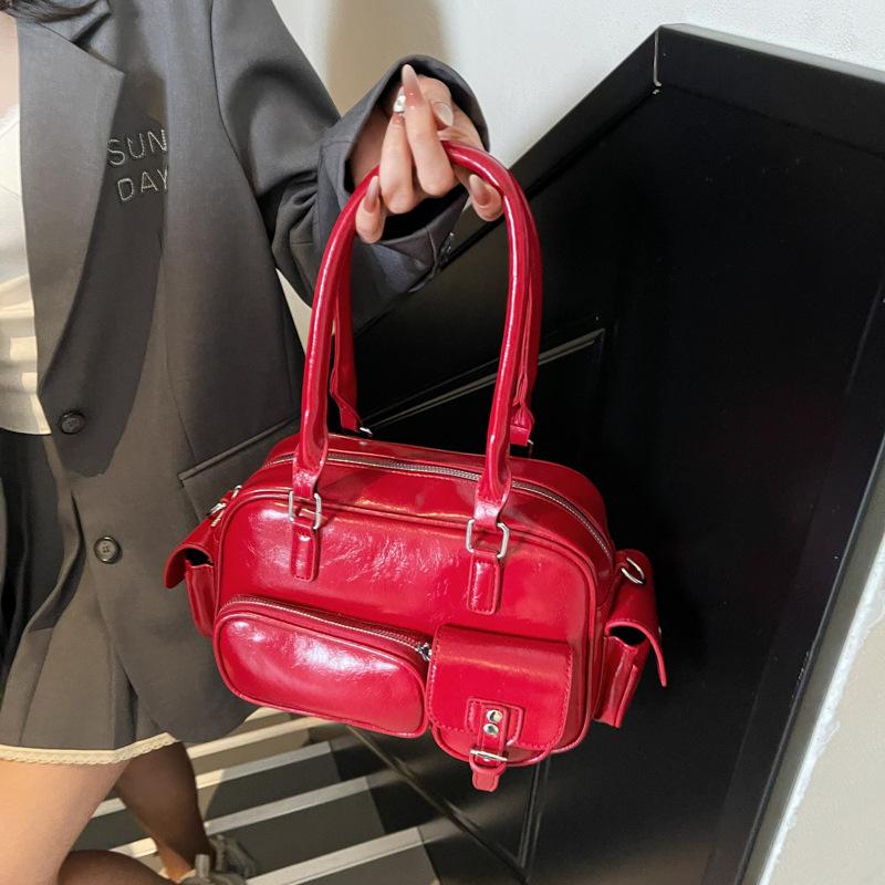 Vintage Simple Handbag Women's Commuter Bag 2025 New Large Capacity Pillow Bag Simple Shoulder Crossbody Bag