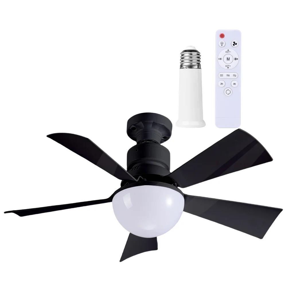 52CM/42CM Modern Ceiling Fan with LED Light Remote Control Silent Ceiling Fan for Kitchen Bedroom Basement Dining Living Room