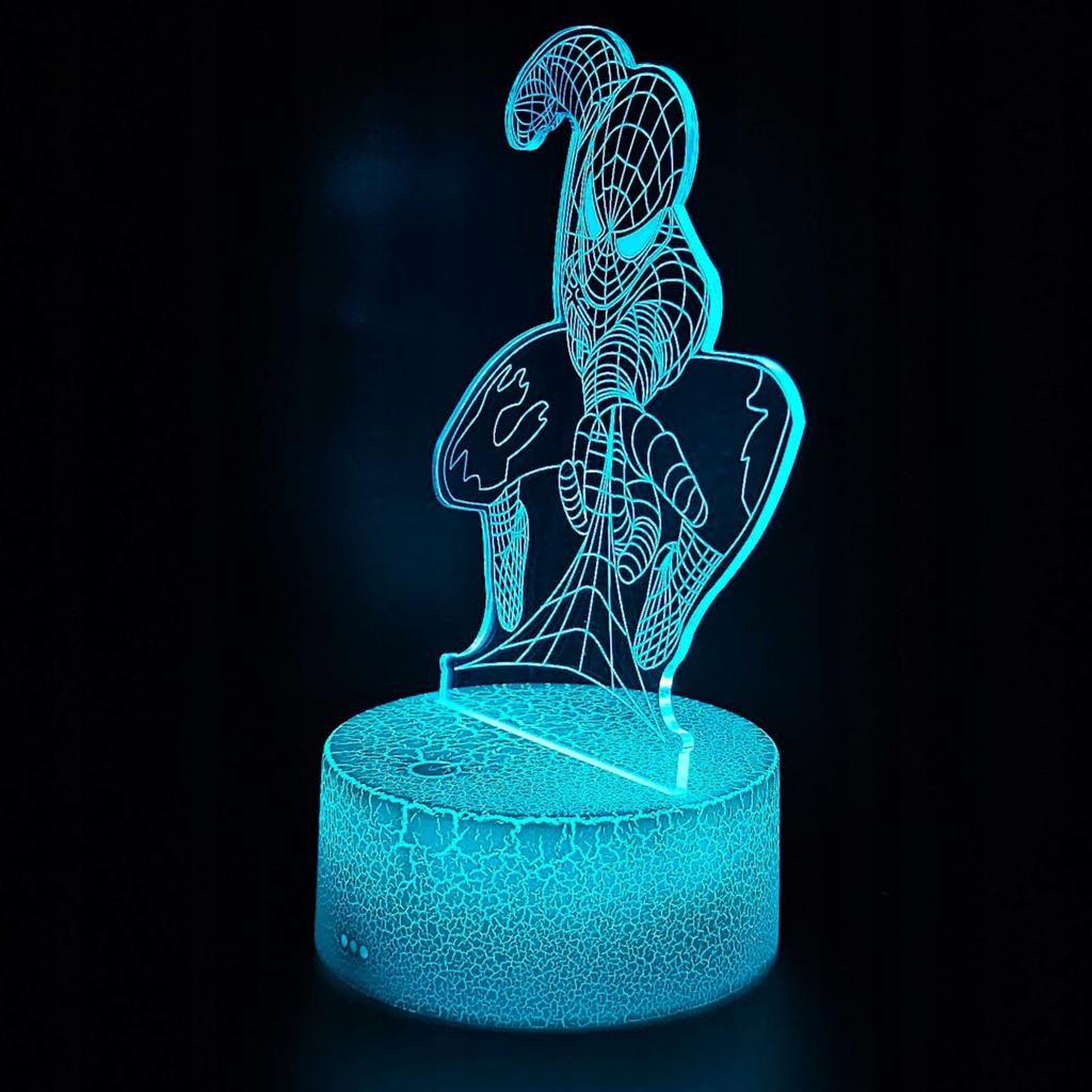 Spiderman Spider-Man 16 Led 3D Night Light For Children + Remote Control
