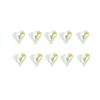 10Pcs Love Rhinestone Jewelry Creative Long Lasting Acrylic Delicate Fluorescent Crooked Rhinestones Nail Ornaments for Girl