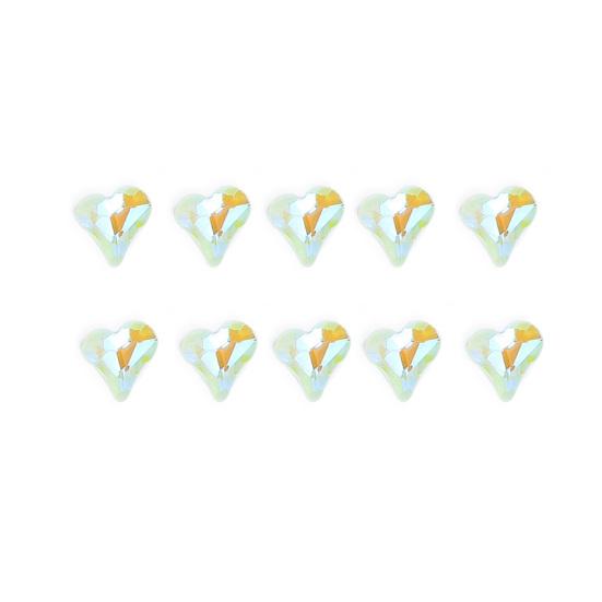 10Pcs Love Rhinestone Jewelry Creative Long Lasting Acrylic Delicate Fluorescent Crooked Rhinestones Nail Ornaments for Girl