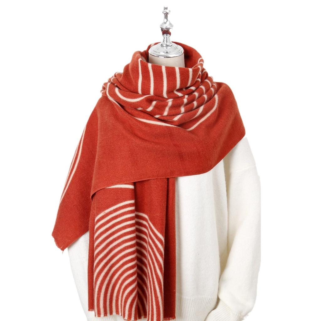 2024 Toamna/Iarna Nou Imprimat Cașmir Ca Eșarfă Lungă Eșarfă Femei Călduț șal Îngroșat cu catifea