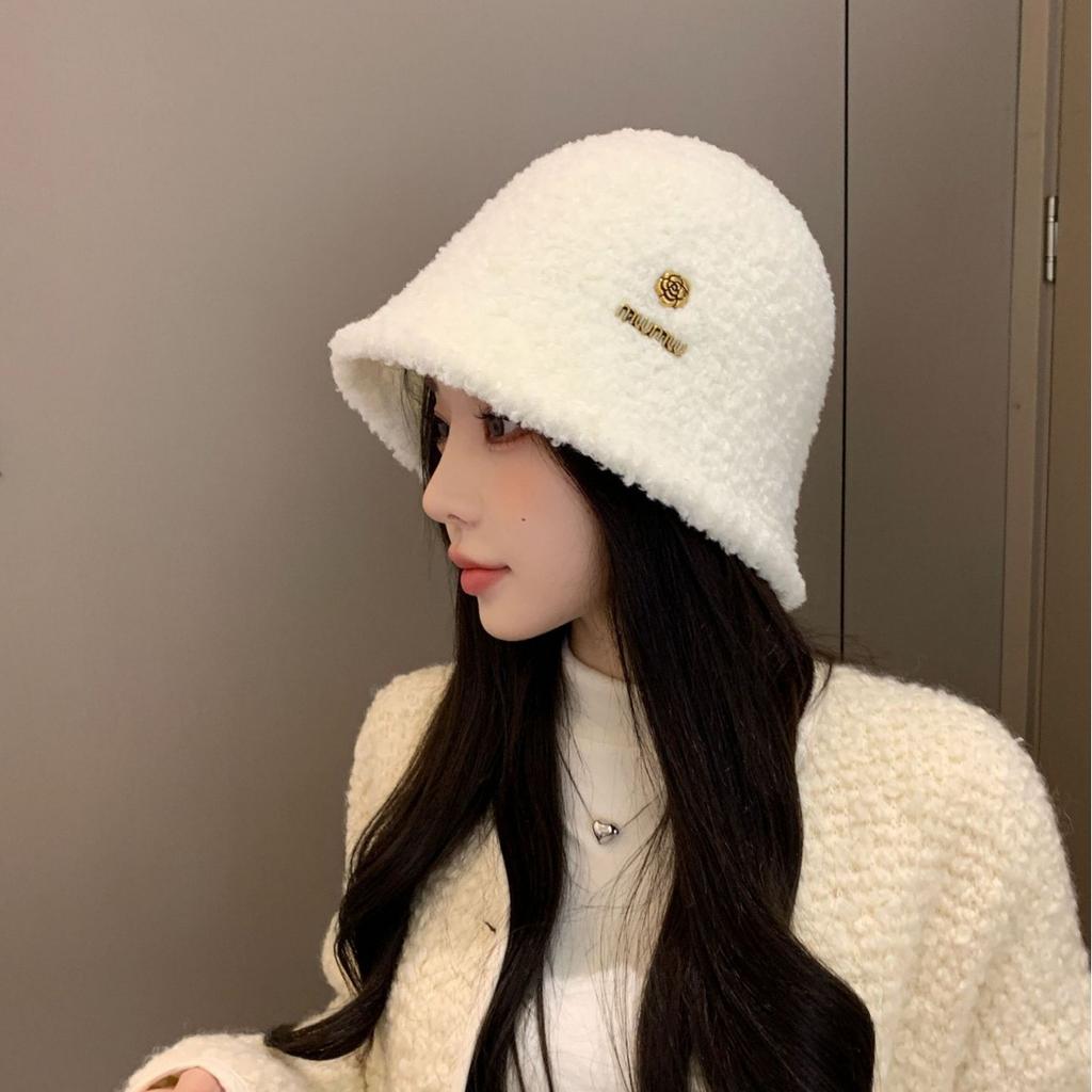 Осінньо-зимова нова шапка жіноча плюшева шапка-відро однотонна універсальна зимова термошапка умивальник універсальна потовщена