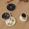 Wabi Sabi Style Japanese Hard Diatom Mud Coasters Absorbent Heat Resistant Pads for Coffee Tea Table Mat