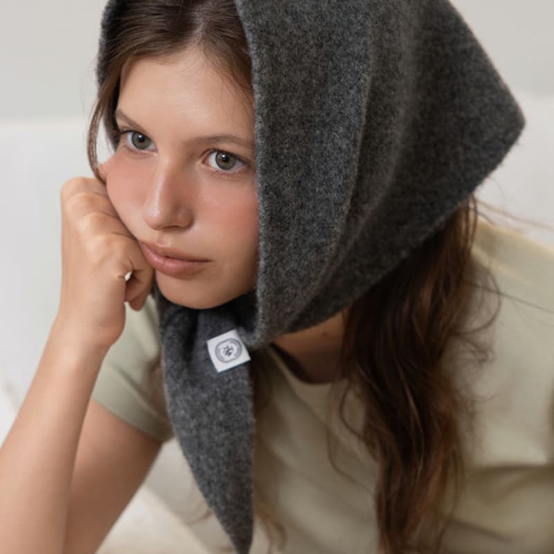 

TATIANA Wool Blend Triangle Petite Muffler MF8133 8 Colors AQUA