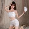 Jinxiao Sexy Lingerie: Cute Suspender Pajamas with Split Design.