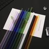 11-piece Reusable Glass Straws Clear Smoothie Drinking Straws with Clean Brush for Beverages Milk Tea Juices Cocktail