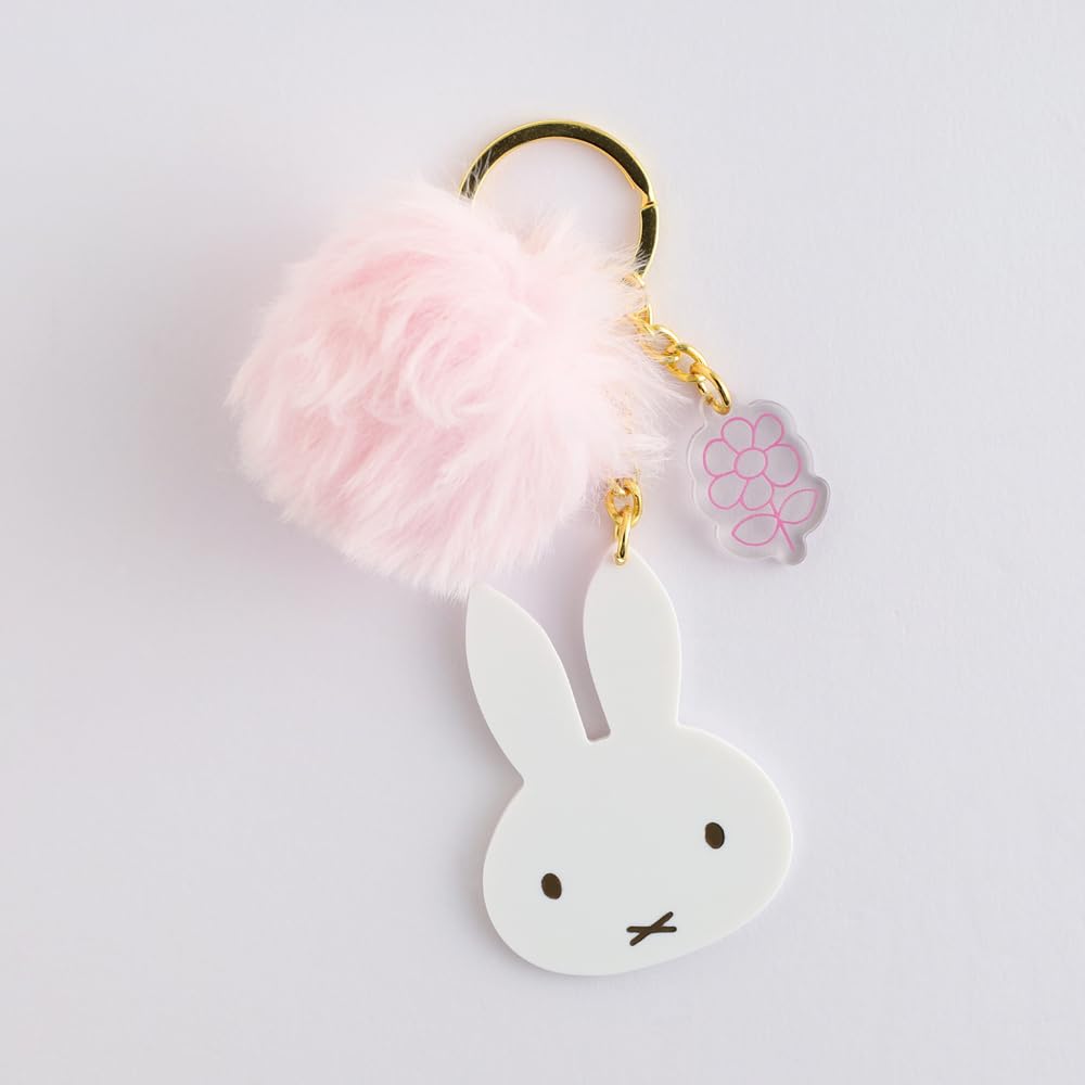 GreenFlash Miffy Päls Akryl Nyckelring, Rosa, BM-455