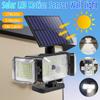 Solar Light Outdoor Super Bright Motion Sensor Solar Strong Power LED Garden Wall Lamp IP65 Waterproof 3 Working Mode