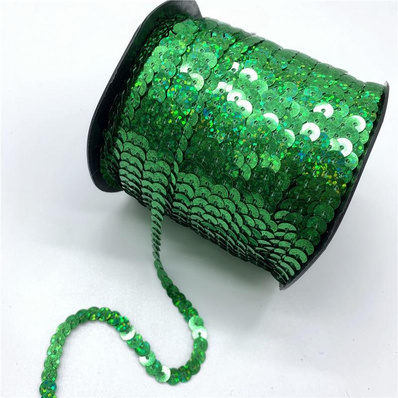 6mm Sequin Handmade DIY Sequin Lace Clothing Accessories, 4.5 Meters Long Connected Stage Performance Costumes, Pearl Sequin
