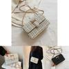 2024 New Korean Style Woven Plaid Mini Shoulder Bag Street Fashion Pu Crossbody Bag