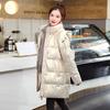 Autumn Winter Long Down Cotton Padded Thickened New Face Hooded