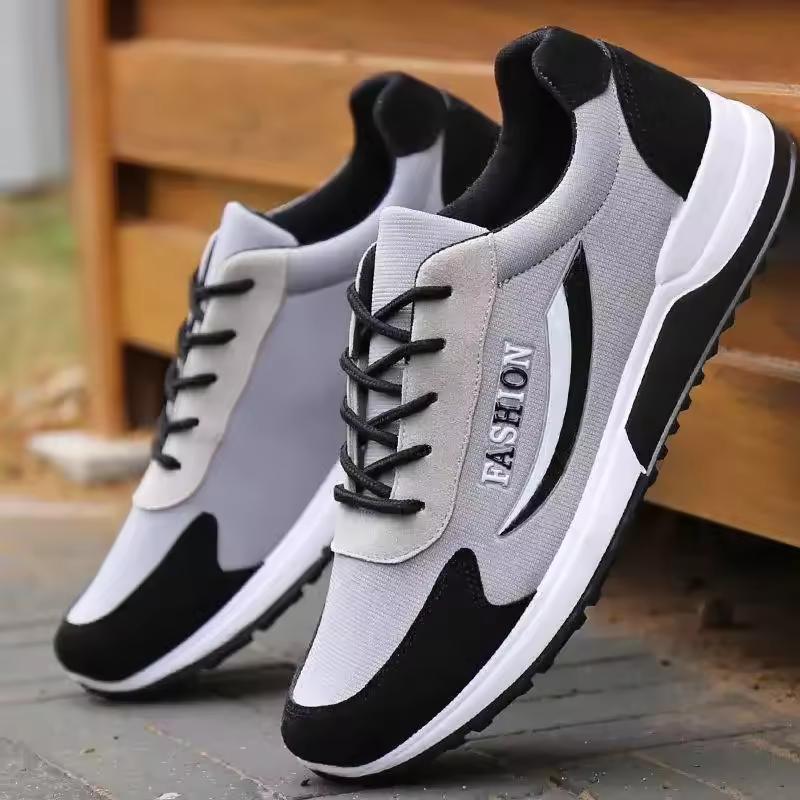 

Sports Shoes for Men Lace Up Breathable Men Running Shoes Trendy Non-slip Training Shoes Thick Bottom Tenis Men Casual Sneakers 39