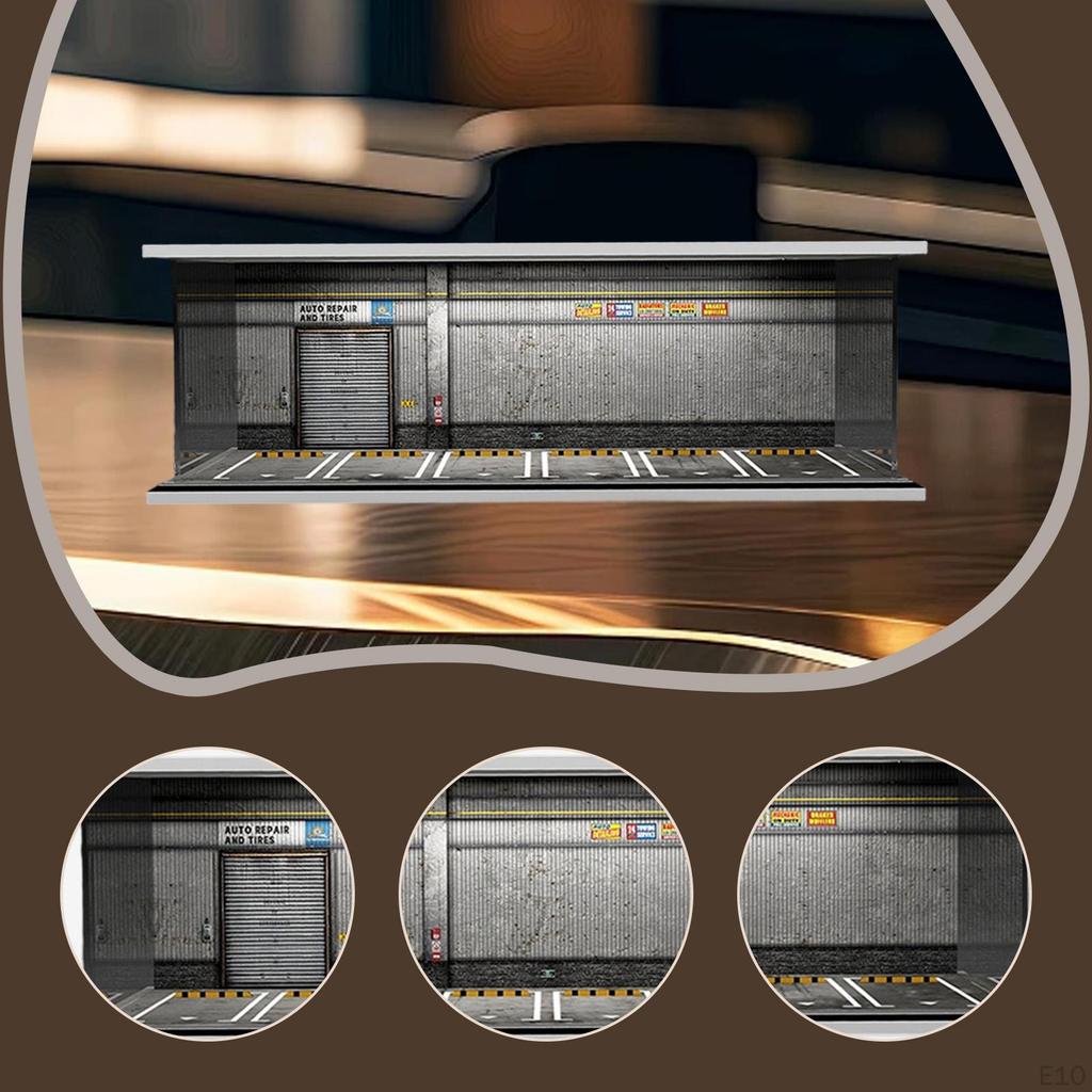 1/64 Model Car Display Case Diorama Decorative Scenario Toy Storage Box Showcase Organizer for