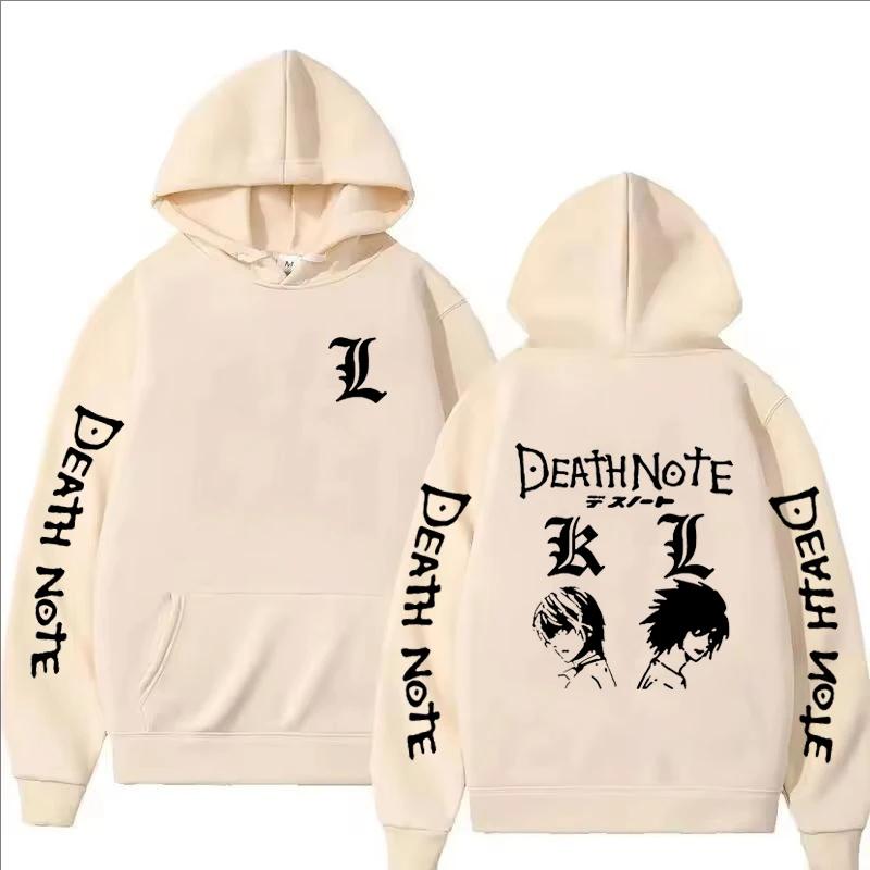 Anime Death Note Printed Hoodie Autumn Winter Men Women Casual Harajuku Fashion Long Sleeve Fleece Sweatshirts Tops Pullover