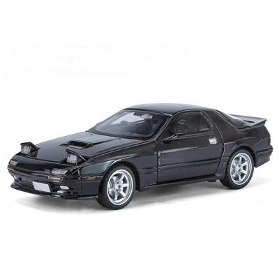 1/32 Scale Diecast Mazda RX7 RX-7 FC INITIAL D Miniatures Alloy Metal Car Model Toy Sound & Light Vehicle Toys For Boy Children Gifts