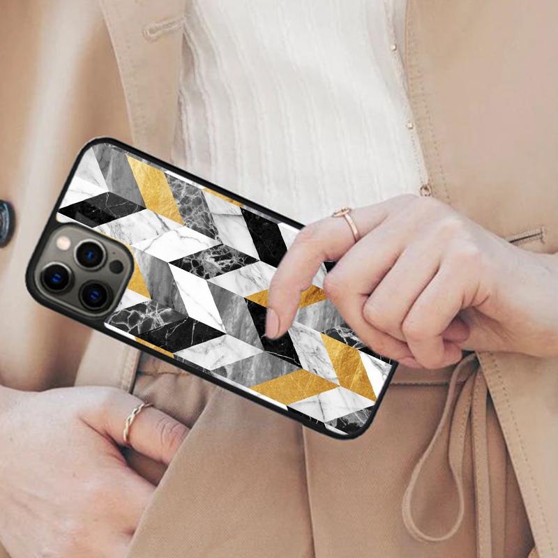 Marble Geometric Art Magnetic Phone Case For APPLE iPhone 17 Air 16 14 13 12 Pro Max 15 Plus Wireless Charge With MagSafe Cover
