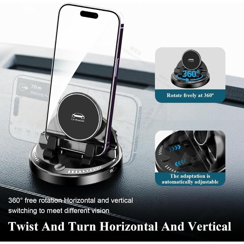 Car Phone Holder Wireless Charging Dashboard Auto Phone Bracket Support 360 Rotatable for In Car Cell Phone Holder Stand