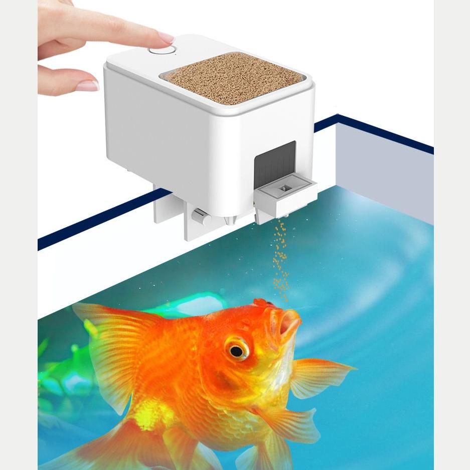 Automatic Fish & Turtle Feeder Smart Control Auto Timing Rectangle Design Indoor All Seasons Use NCI PET Luxury Durable ABS