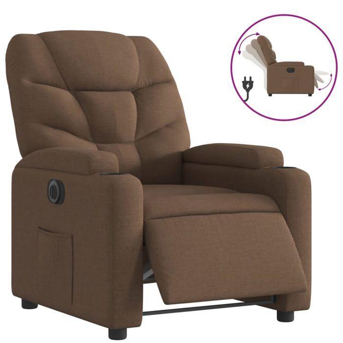 VidaXL Fauteuil Inclinable Électrique, Chaise de Relaxation avec Dossier et Repose-pied Réglables, Siège de Salon, Moderne, 3204576