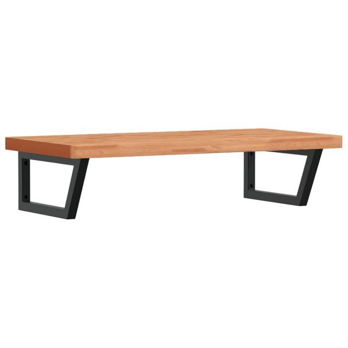 VidaXL Étagère de vasque murale acier et bois massif de hêtre, étagère de vasque flottante, étagère de vasque à poser 3302447