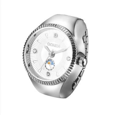 Ring Ring Horloge Stijlvol One Size Fits RVS Ring Horloge Analoog Eenvoudig Quartz Horloge Goud Zilver Mode Accessoire Verjaardag Kerstdag