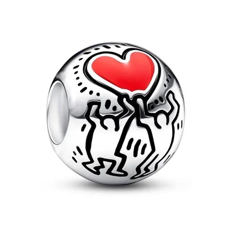 

Copper Red Charms Heart Turtle Flower Air Balloon Ladybug Fashion Bead For Original Diy Bracelet Fine Jewellery