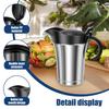 Double Wall Insulated Gravy Boat, 750ml Stainless Steel Sauce Jug with Hinged Lid & Anti-Drip Spout, for Holiday Dinner Serving