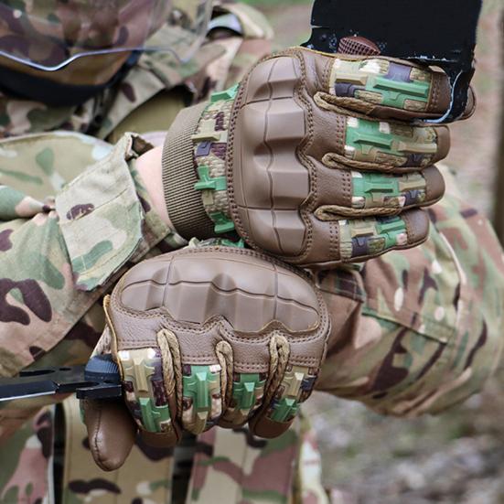 1 Pair Full Finger Tactical Gloves Breathable Anti-Slip Touchscreen Outdoor Camping Airsoft Motorcycle Climbing Cycling Hunting Men Gloves