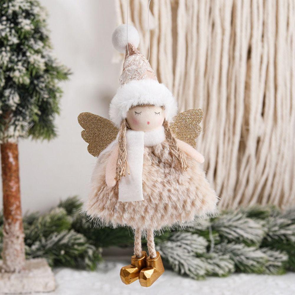 Soft Christmas Angel Girl Ornaments Handmade Christmas Tree Hanging Decoration  New Year Gift
